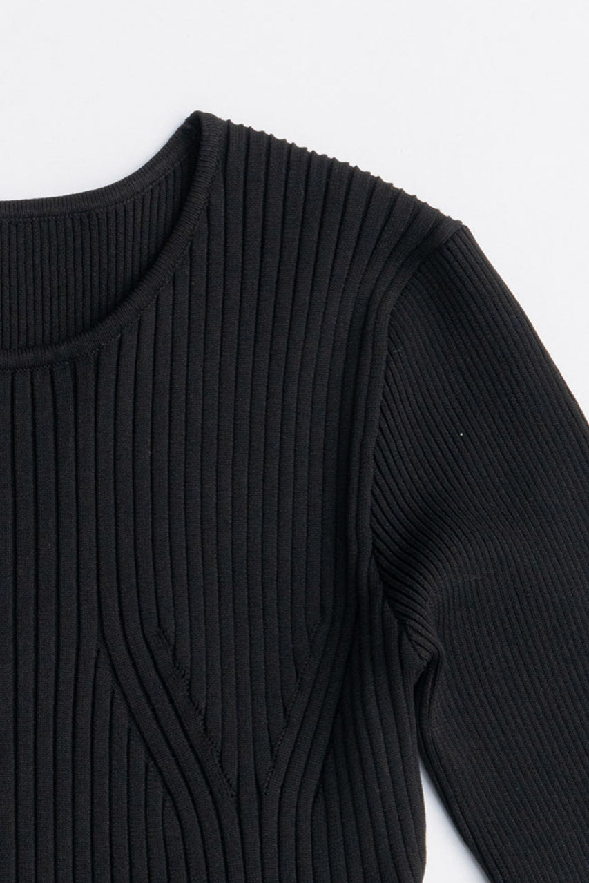 Knit Combination Long Dress