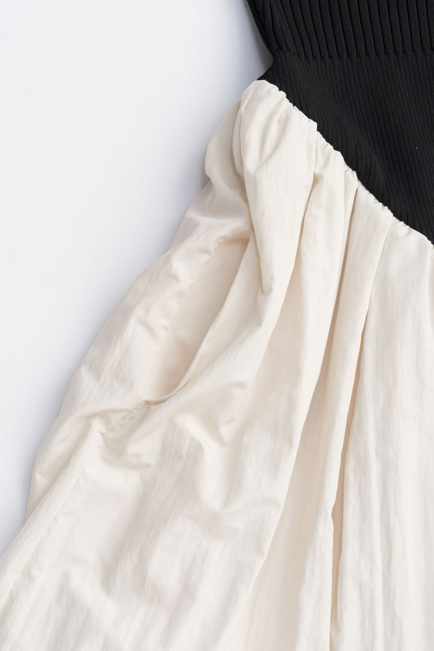 Knit Combination Long Dress