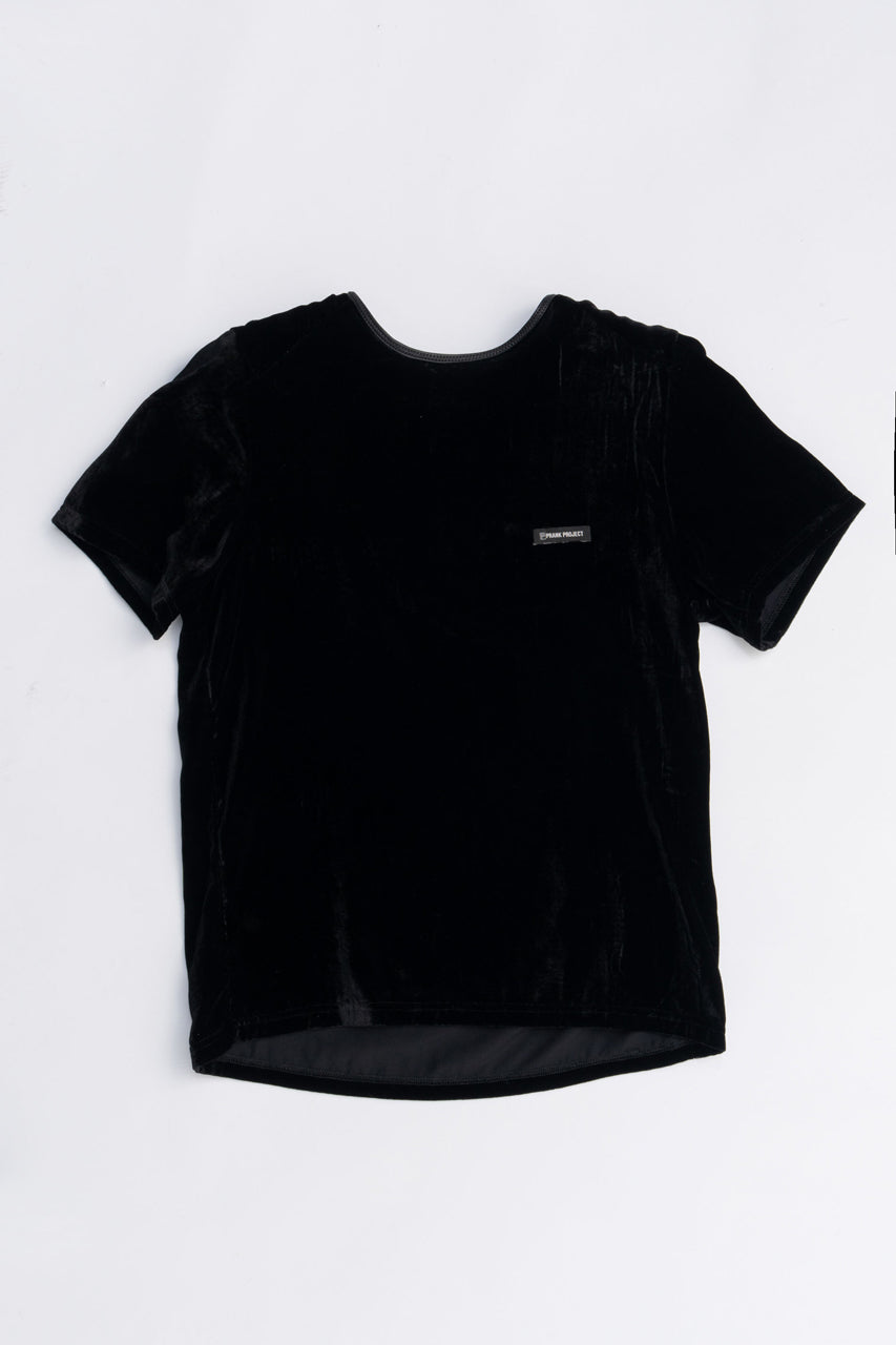 Shoulder Gathered Velour T-Shirt - 2025 AUTUMN