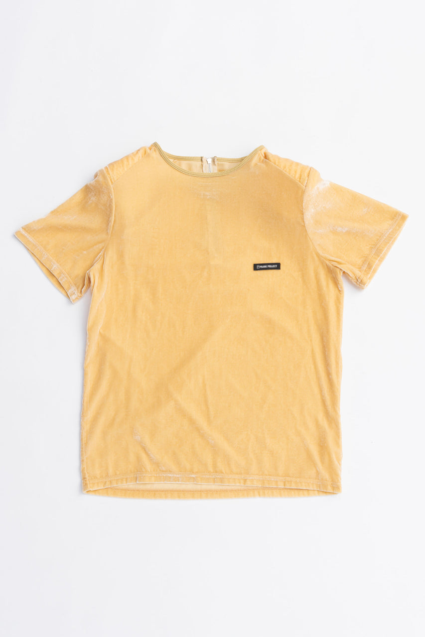 Shoulder Gathered Velour T-Shirt - 2025 AUTUMN