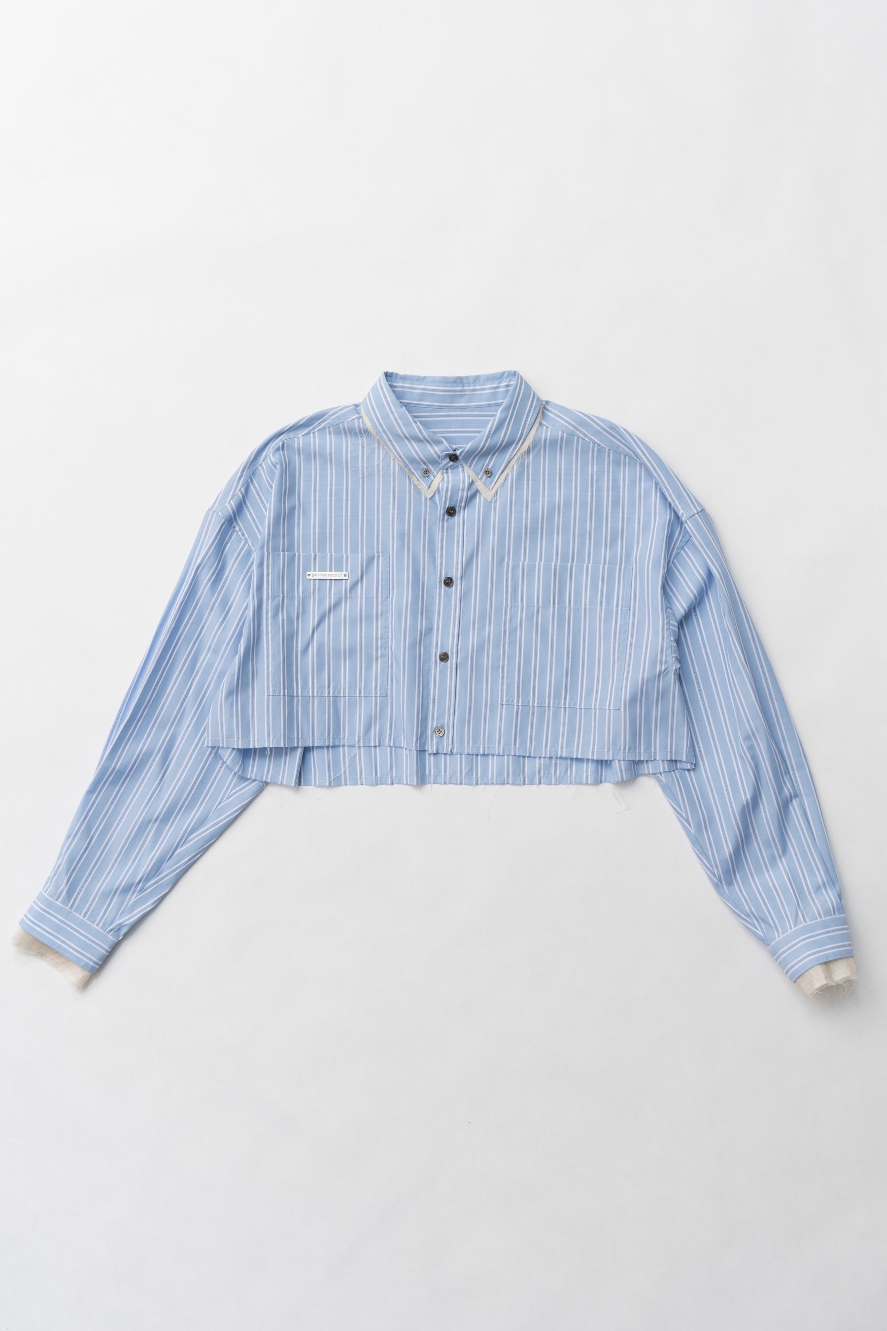 Double Collar Cropped Shirt - SALE
