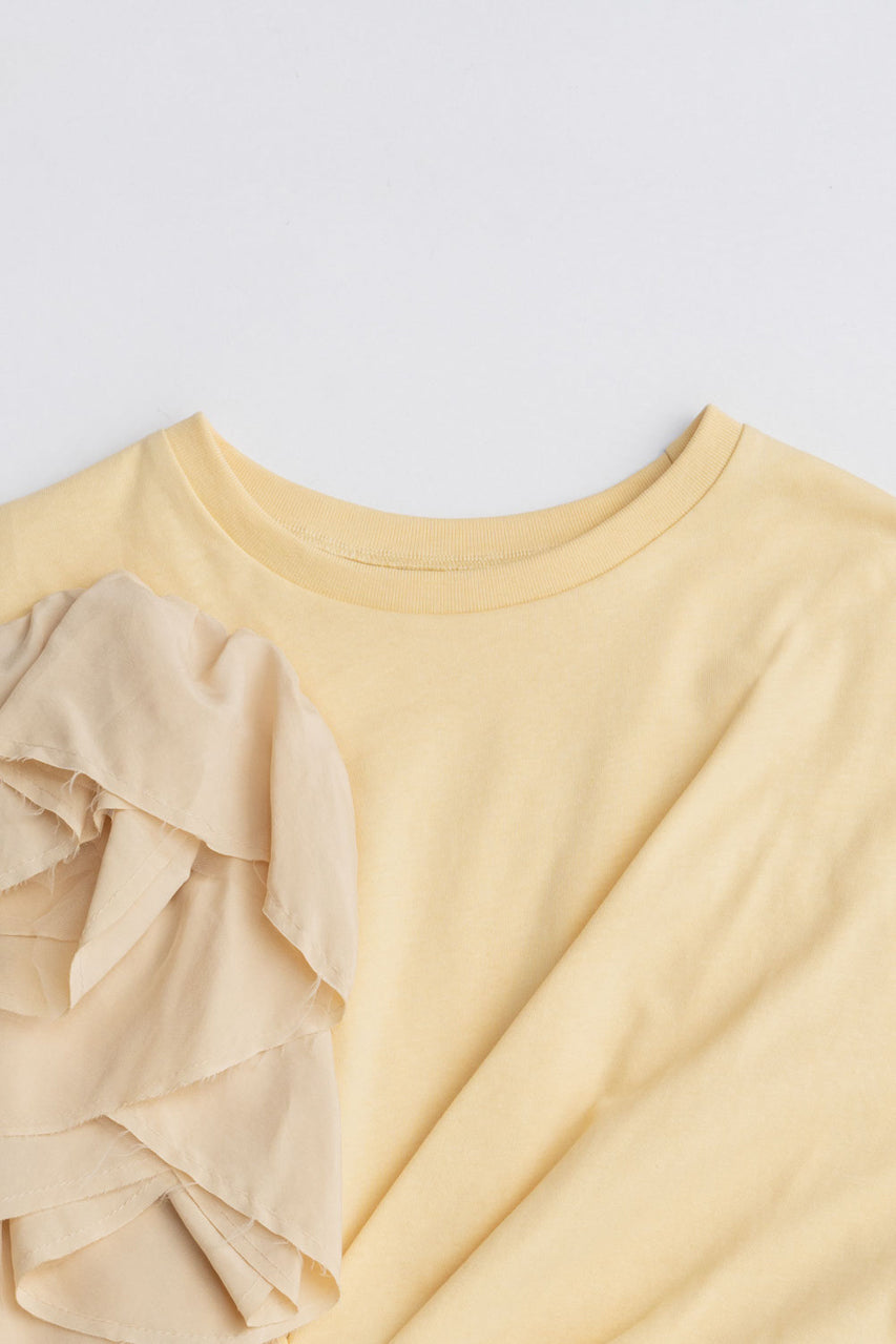 Rose Ruffled T-Shirt