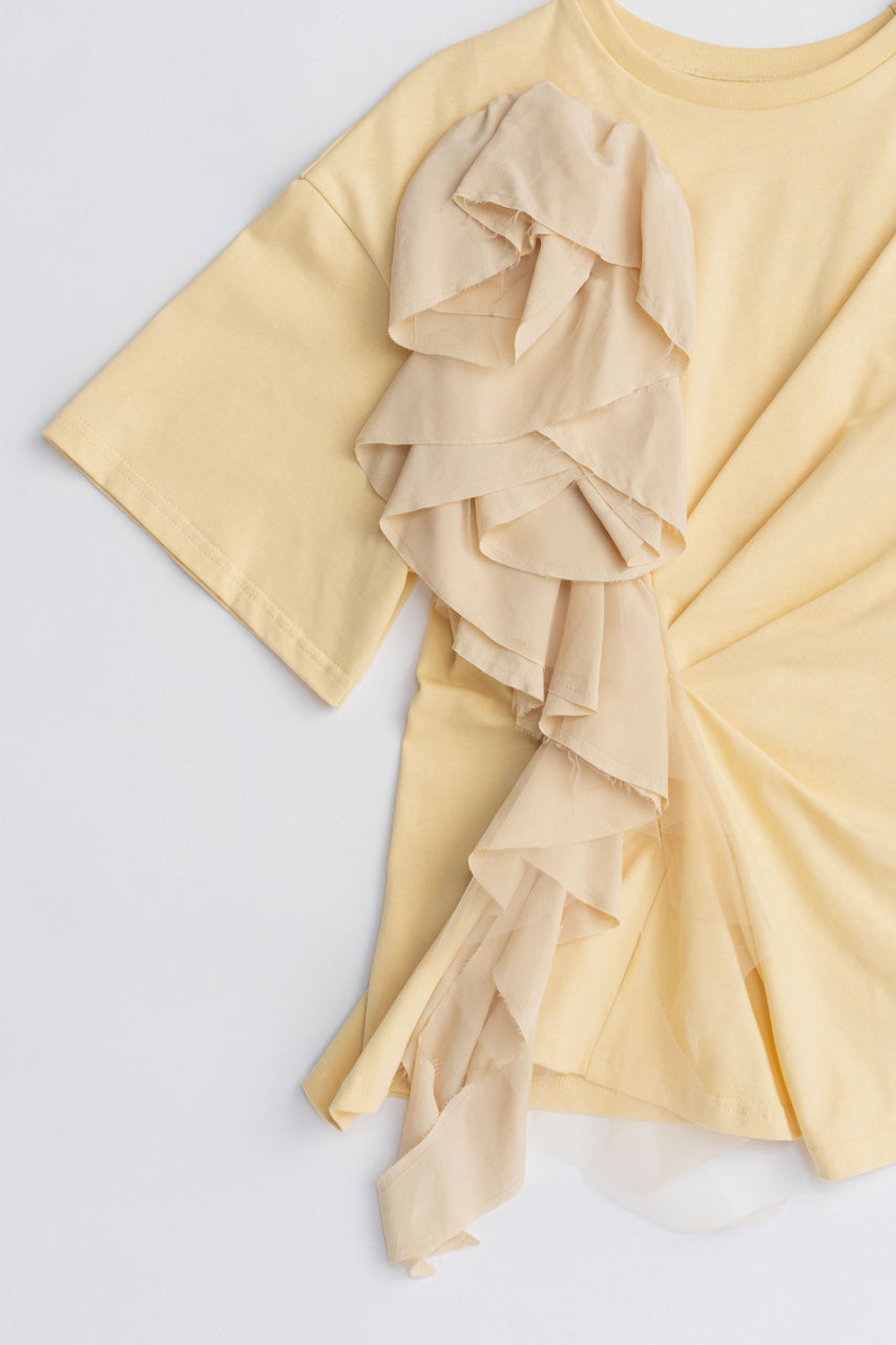 Rose Ruffled T-Shirt