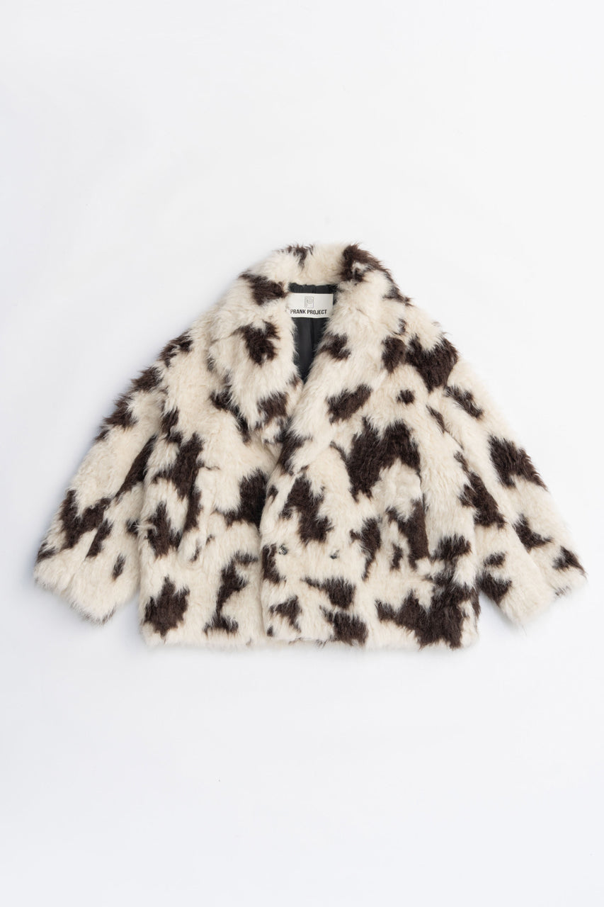 Mix Pattern Fur Jacket