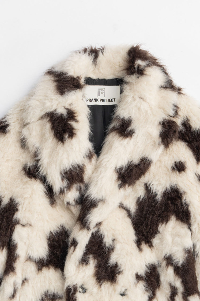 Mix Pattern Fur Jacket - 2025 AUTUMN