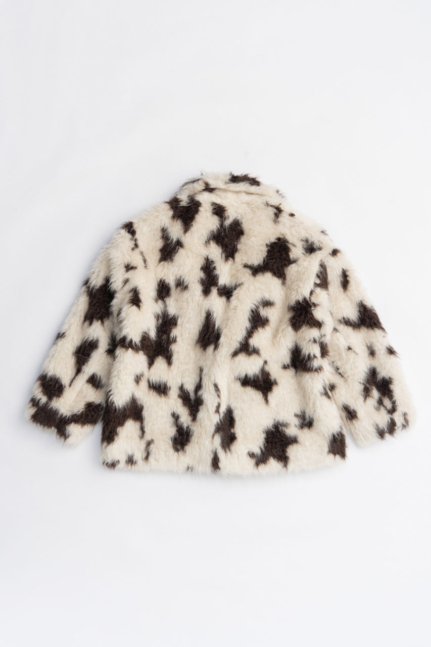 Mix Pattern Fur Jacket - 2025 AUTUMN