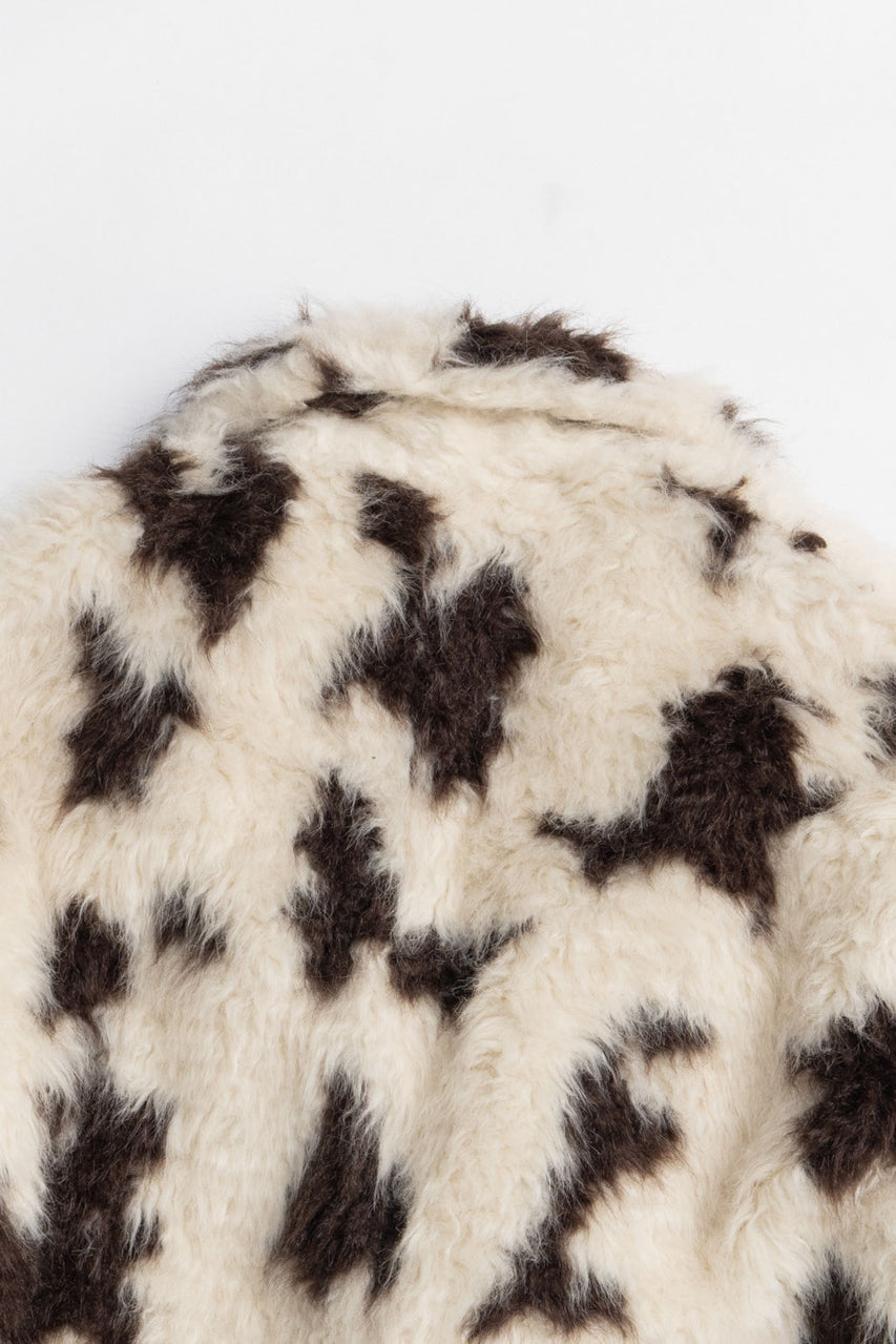 Mix Pattern Fur Jacket - 2025 AUTUMN