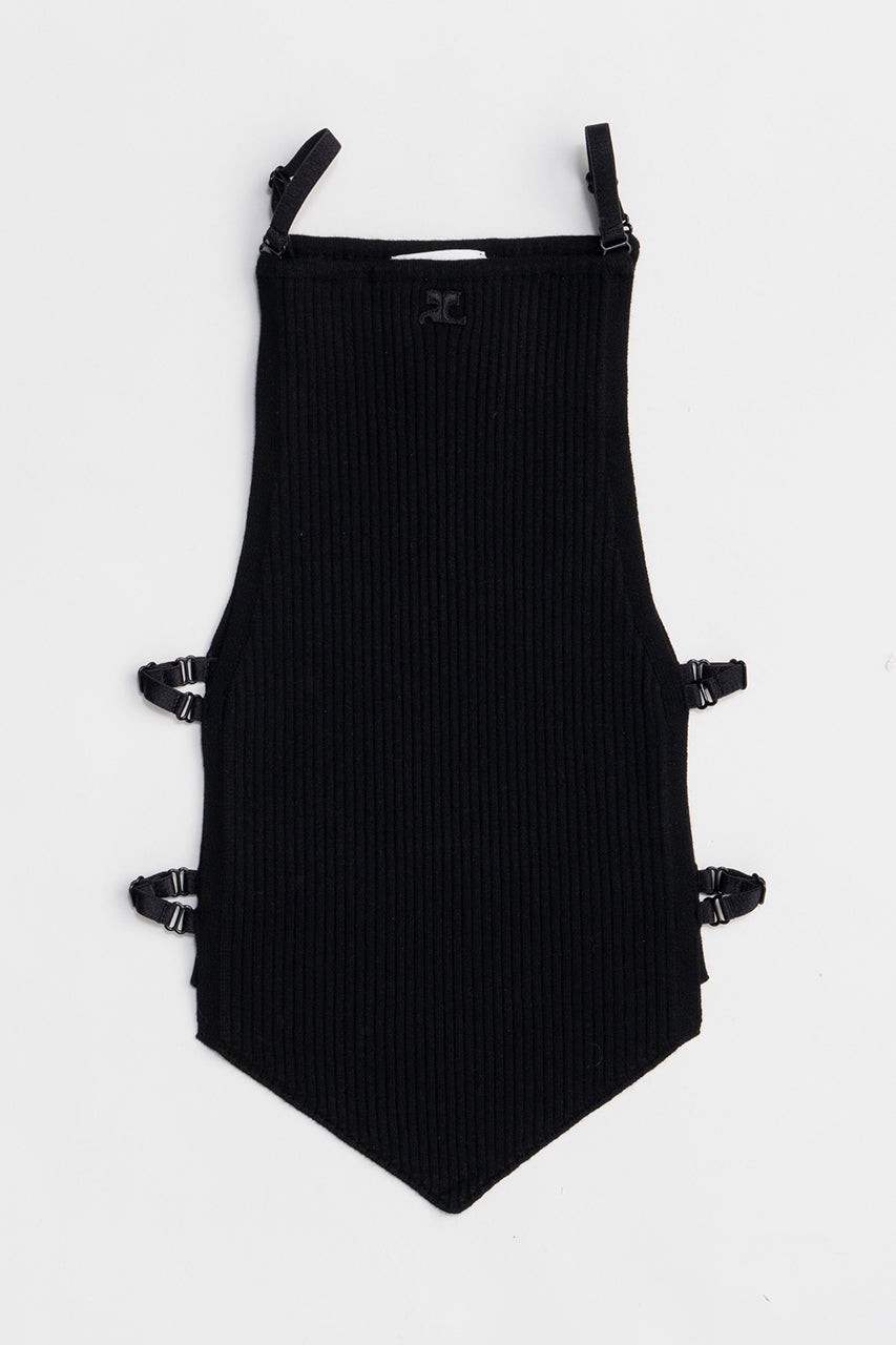Opened Pointy Rib Knit Top - SALE