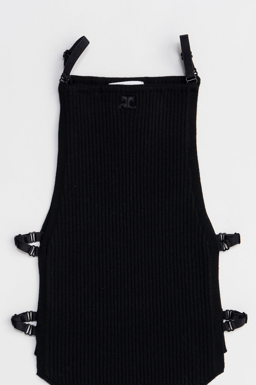 Opened Pointy Rib Knit Top - SALE