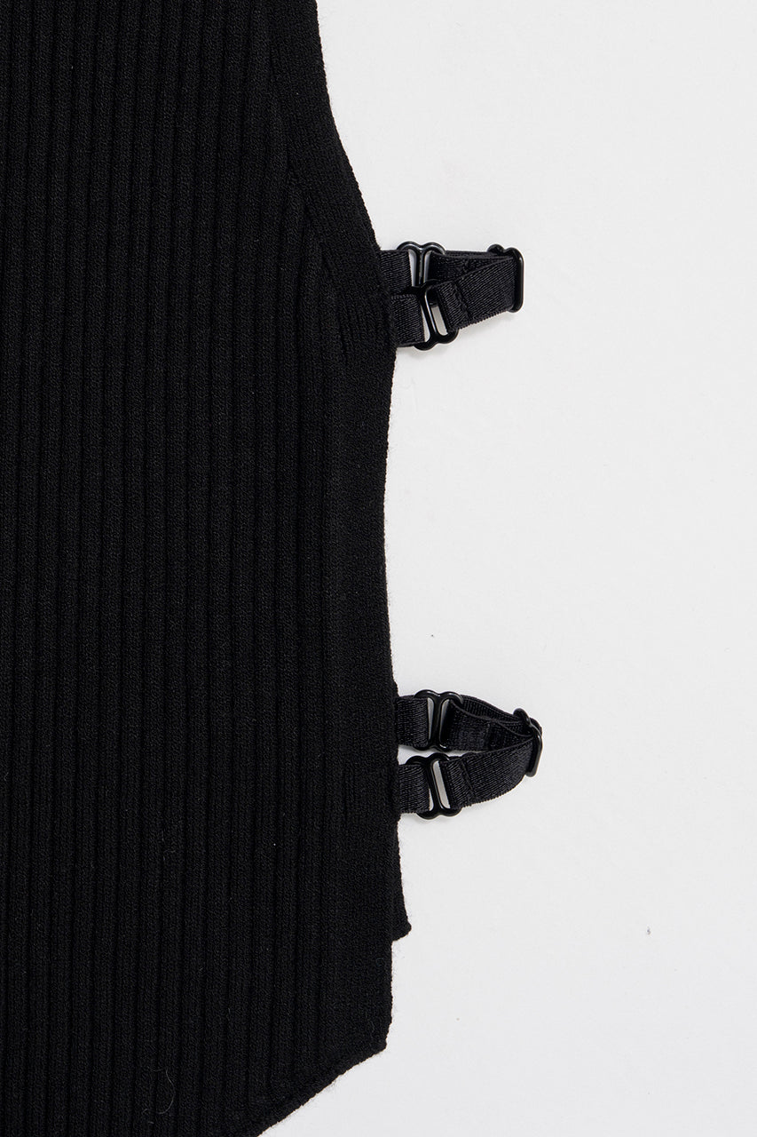 Opened Pointy Rib Knit Top - SALE
