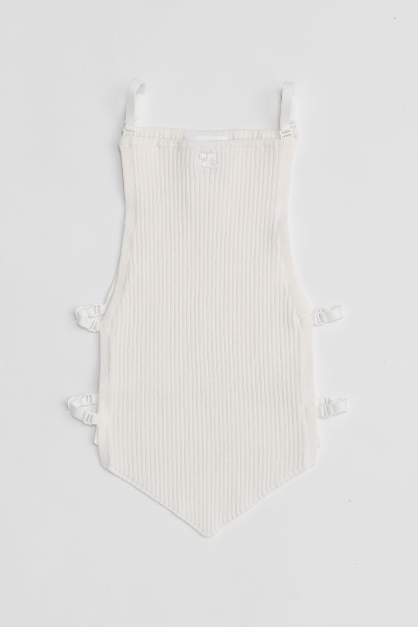 Opened Pointy Rib Knit Top - SALE