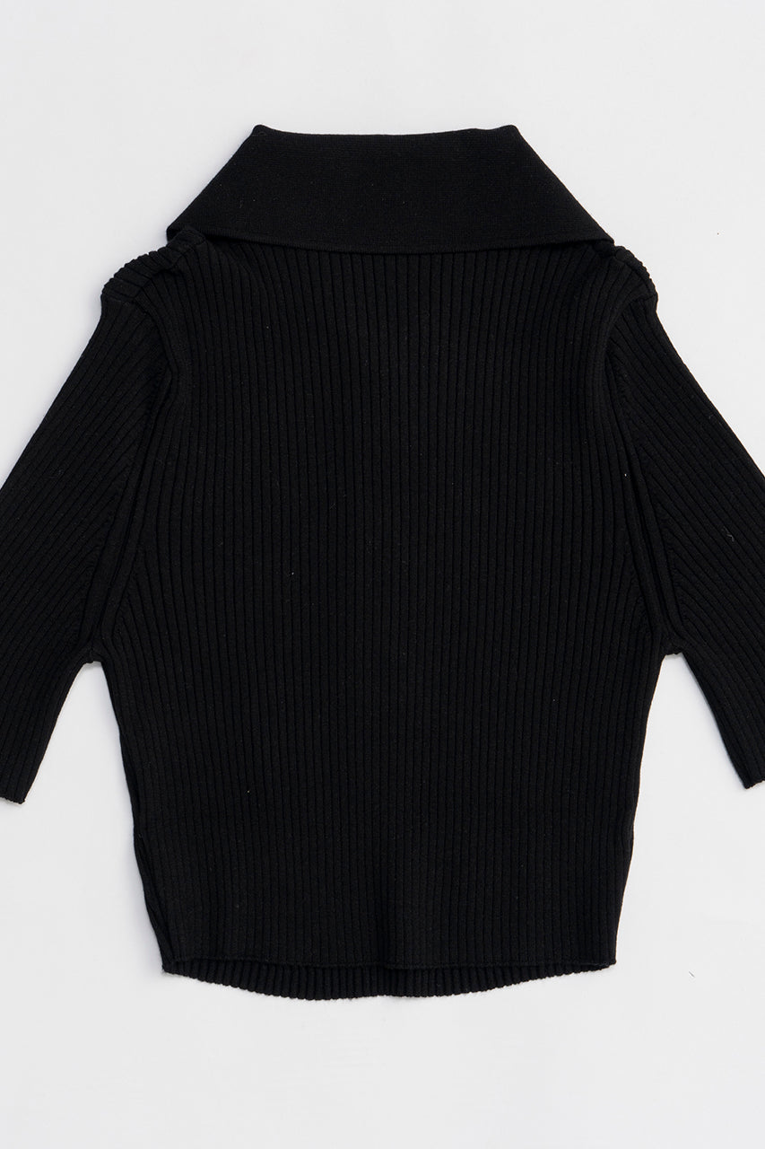 AC Rib Knit Cropped Polo - SALE