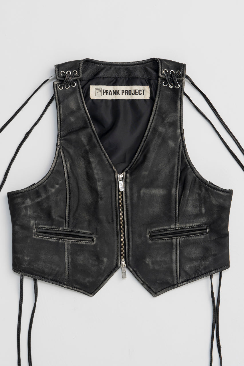 Leather Biker Vest - SALE