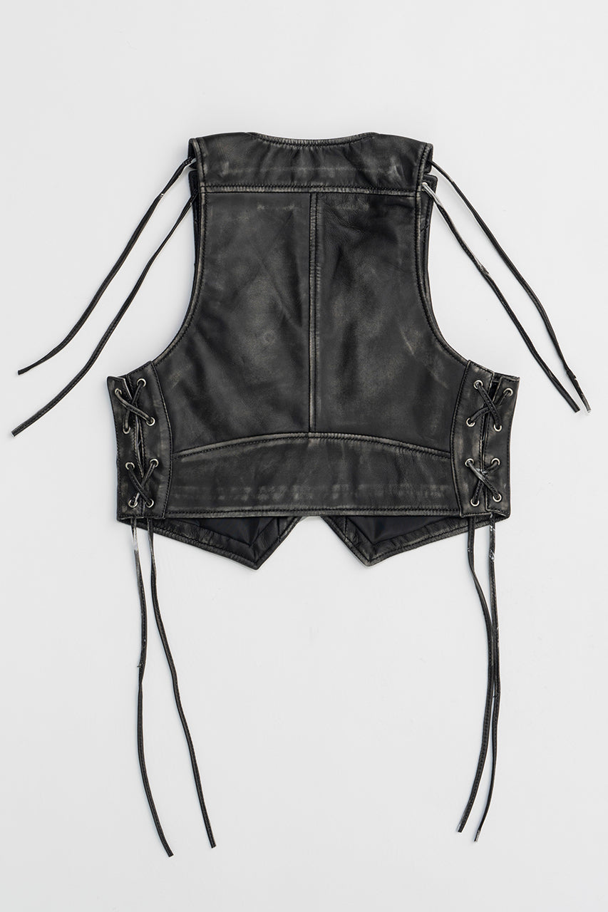 Leather Biker Vest - SALE