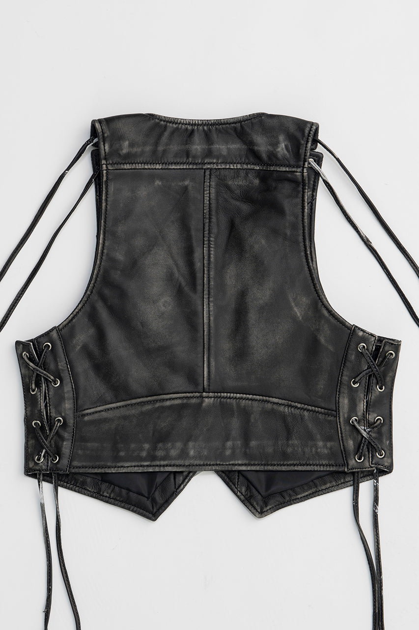 Leather Biker Vest - SALE