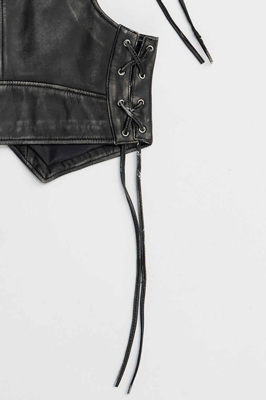 Leather Biker Vest - SALE