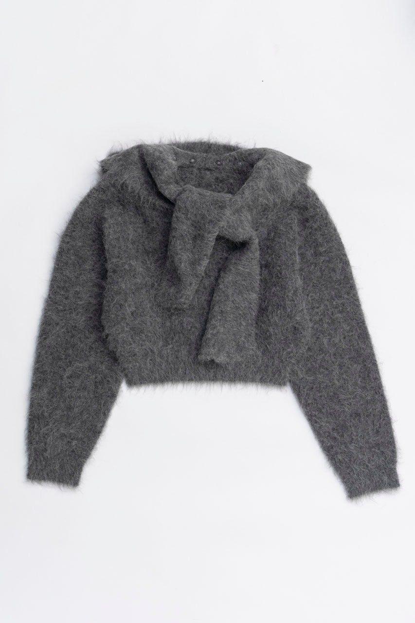 Alpaca Blend 2-Way Hoodie - 2025 WINTER