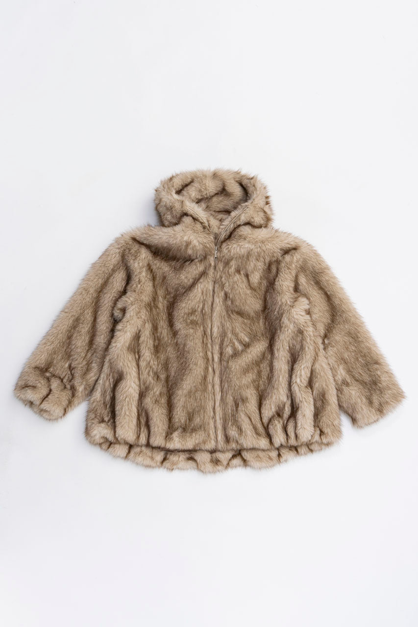 Fake Fur Hooded Hoodie - 2025 WINTER