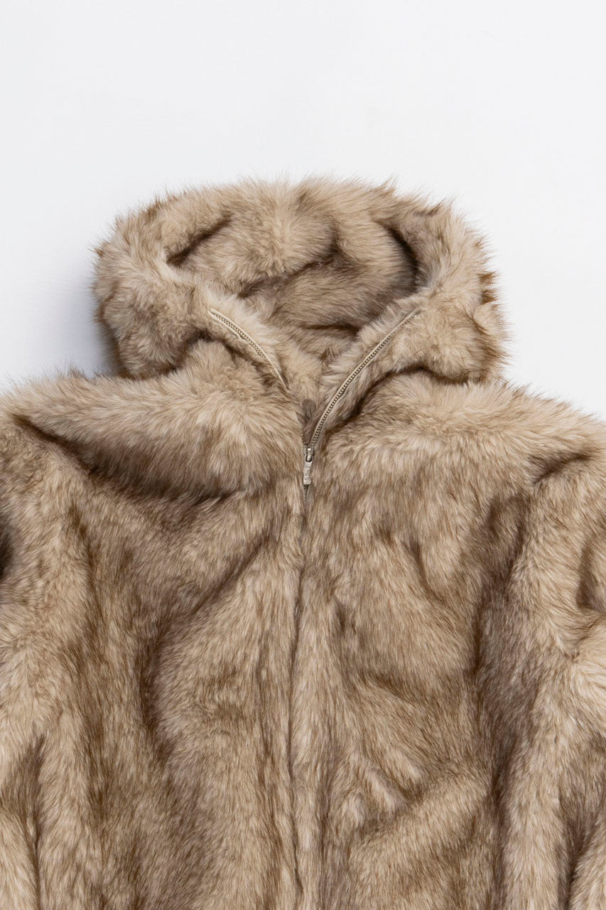 Fake Fur Hooded Hoodie - 2025 WINTER