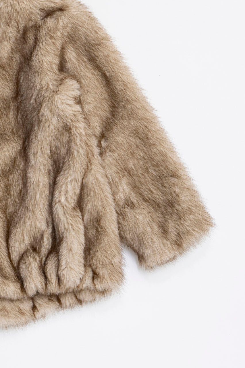 Fake Fur Hooded Hoodie - 2025 WINTER