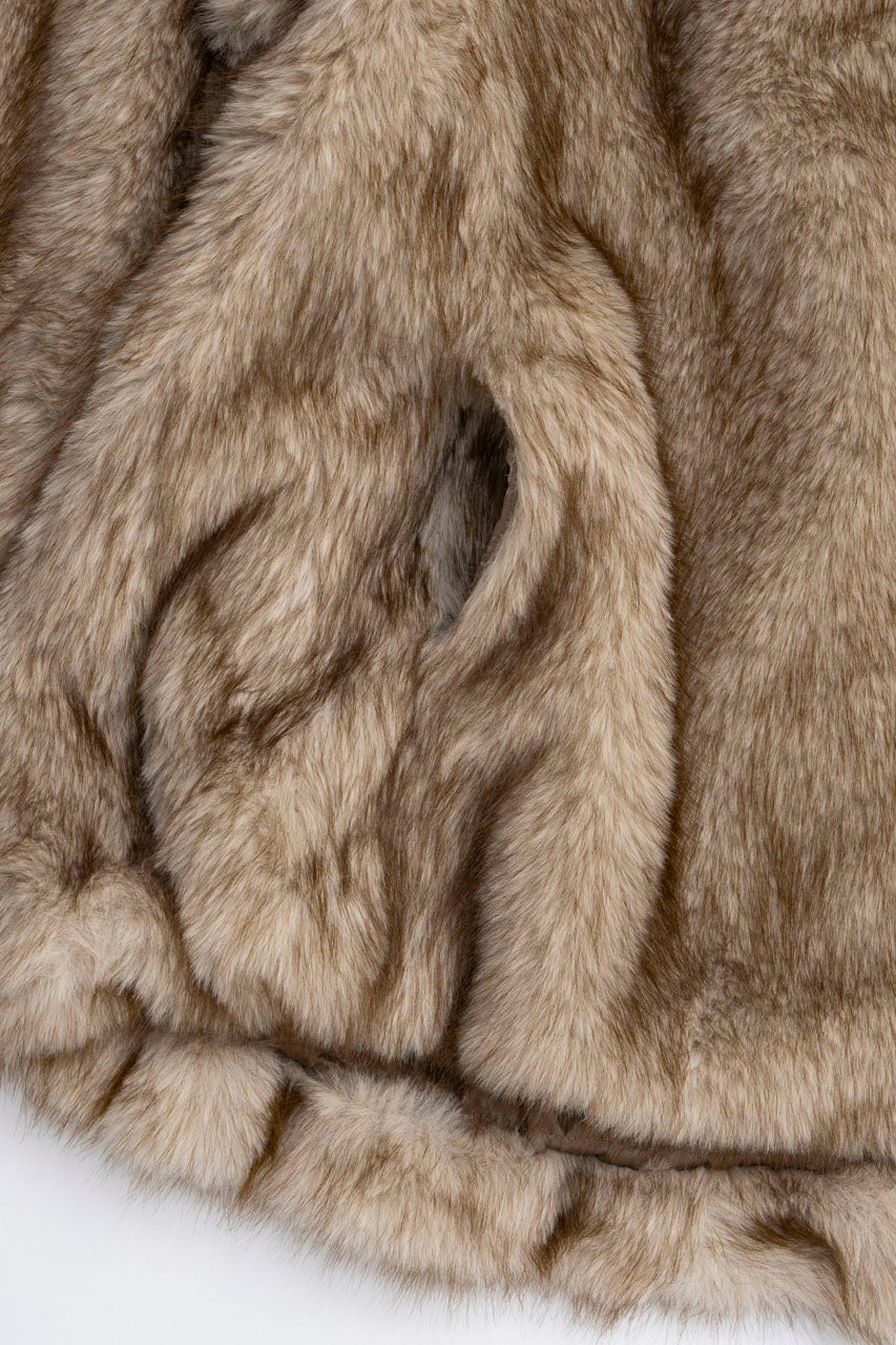 Fake Fur Hooded Hoodie - 2025 WINTER