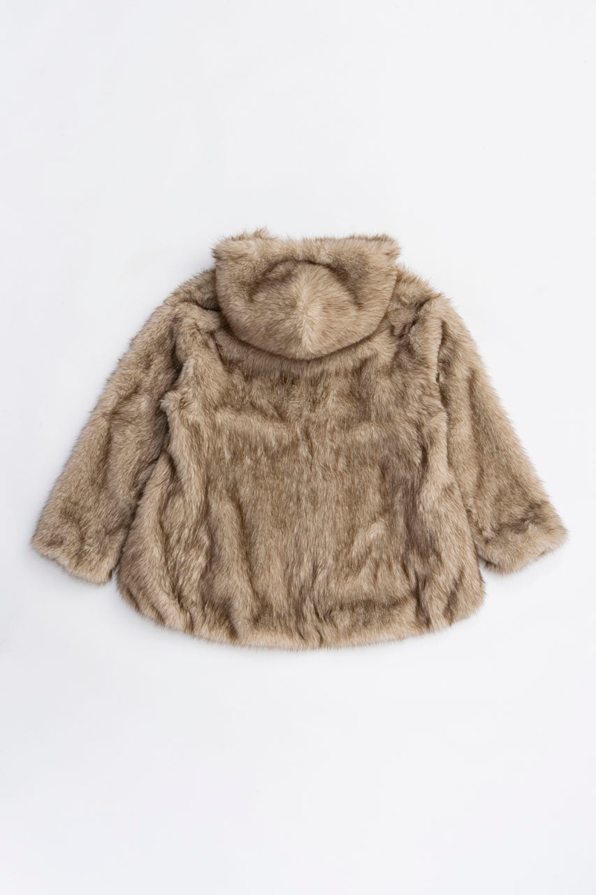 Fake Fur Hooded Hoodie - 2025 WINTER
