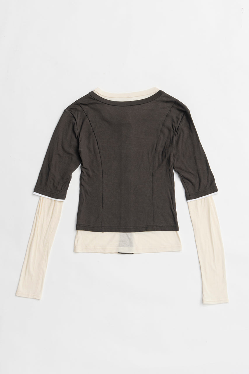 Layered sheer Fraise Cardigan