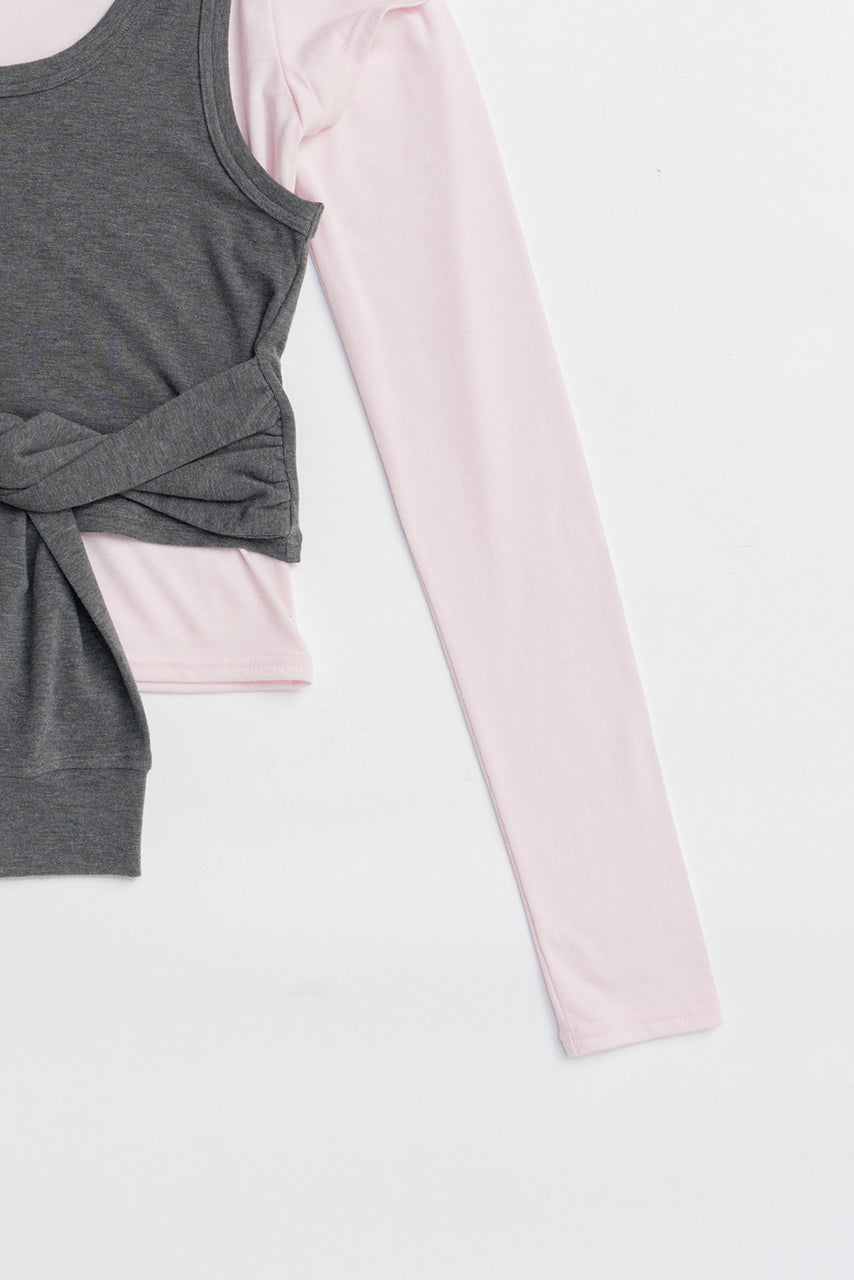 Layered Long Sleeve T-Shirt - 2025 AUTUMN