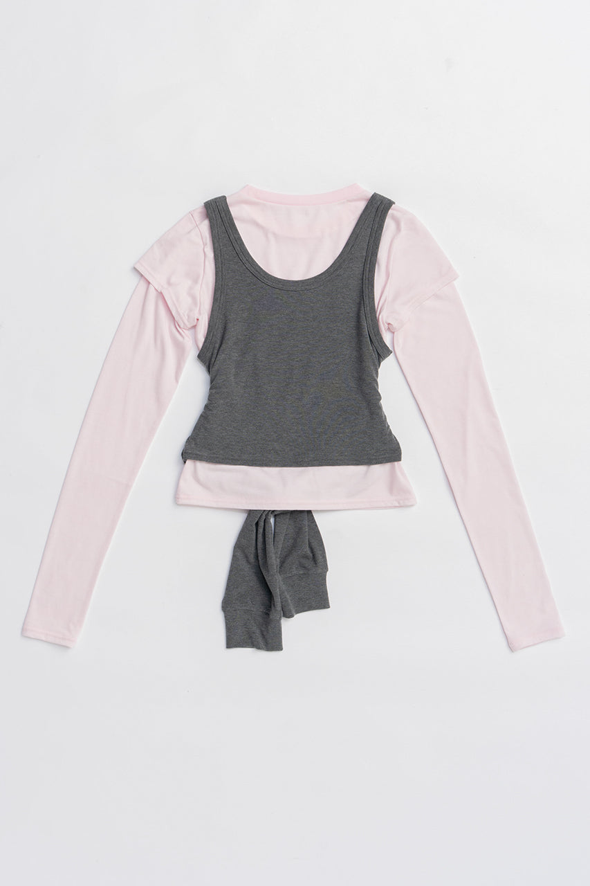 Layered Long Sleeve T-Shirt - 2025 AUTUMN