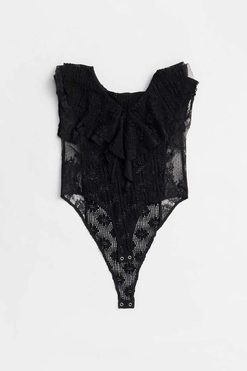 Lace Frill Bodysuit - 2025 SUMMER