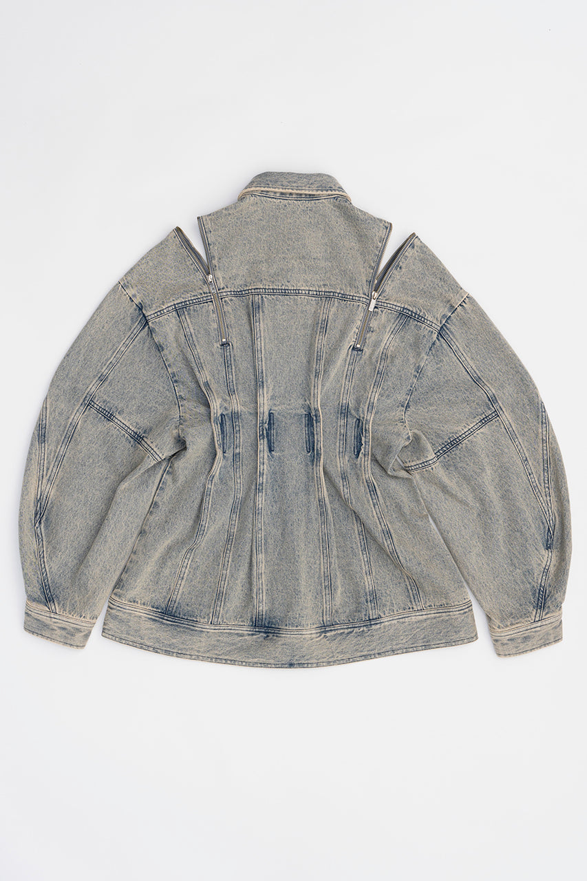 Zip Denim Shirt Blouson