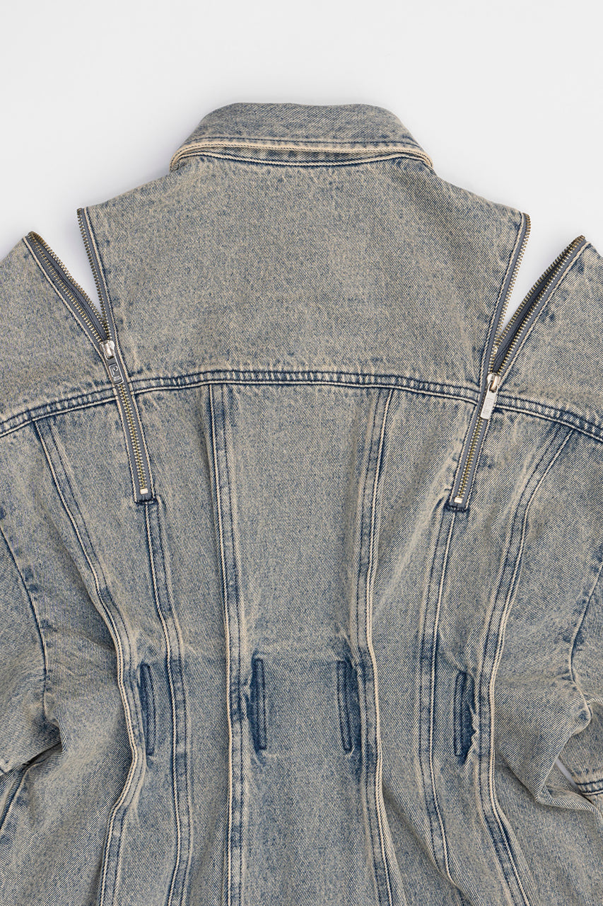 Zip Denim Shirt Blouson