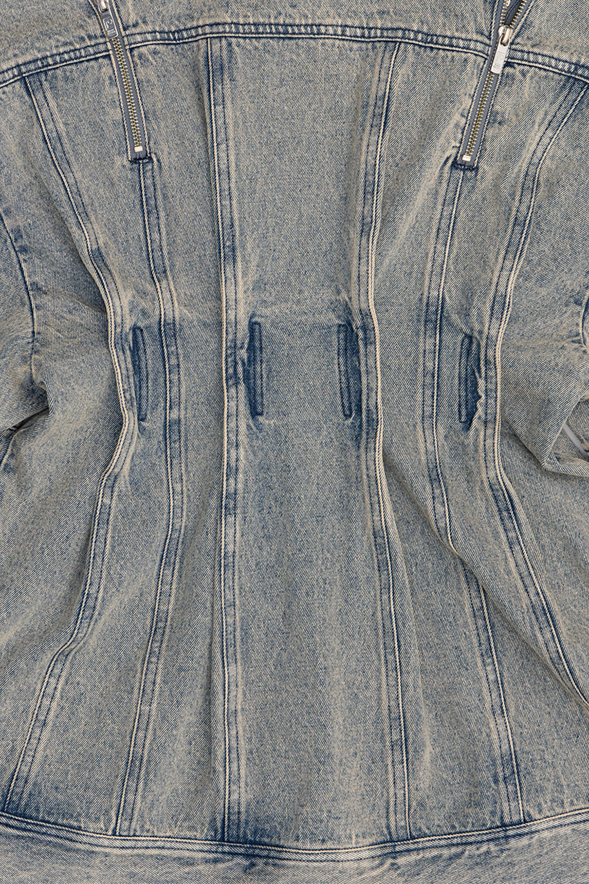 Zip Denim Shirt Blouson