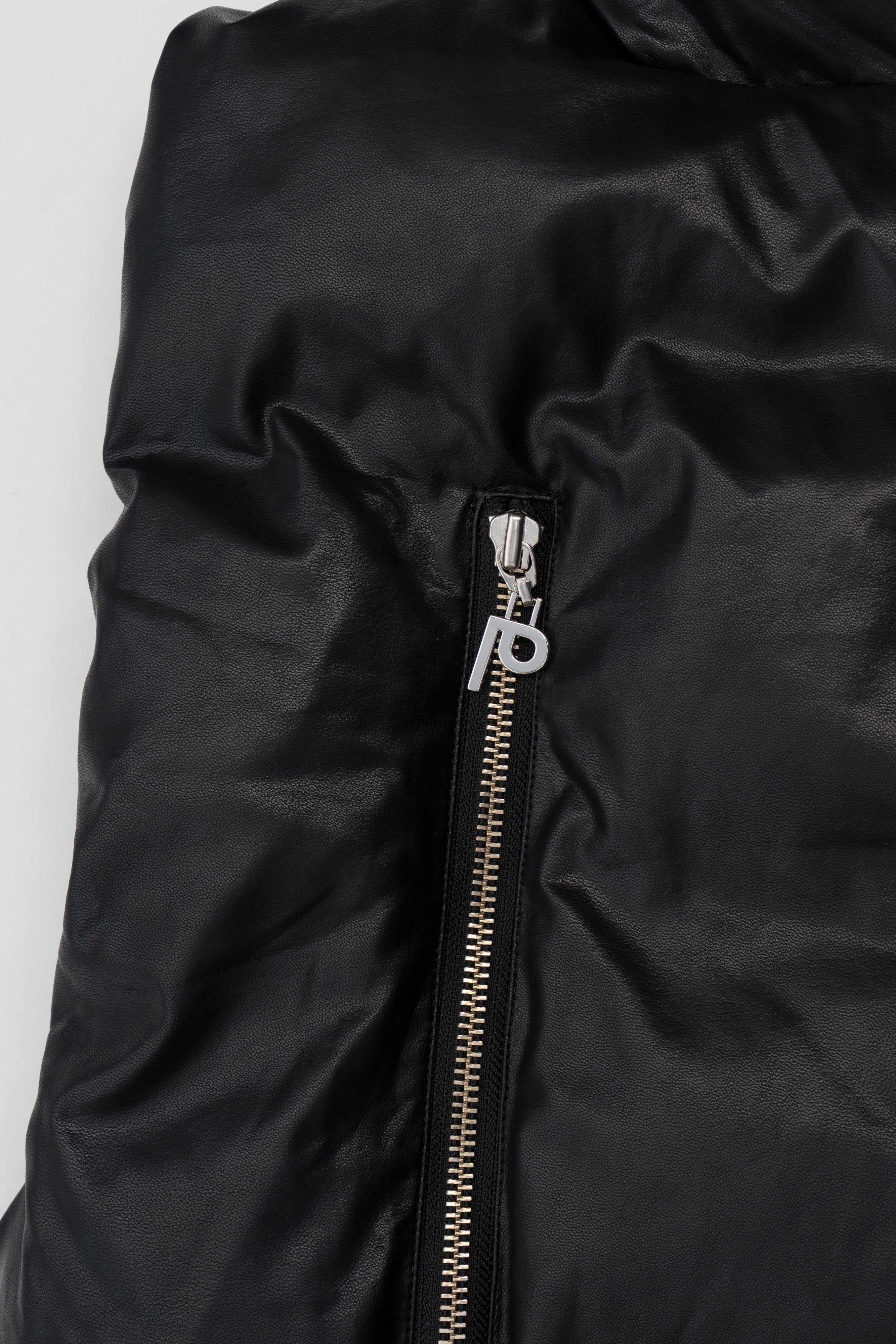 Vegan Leather Puffer Vest