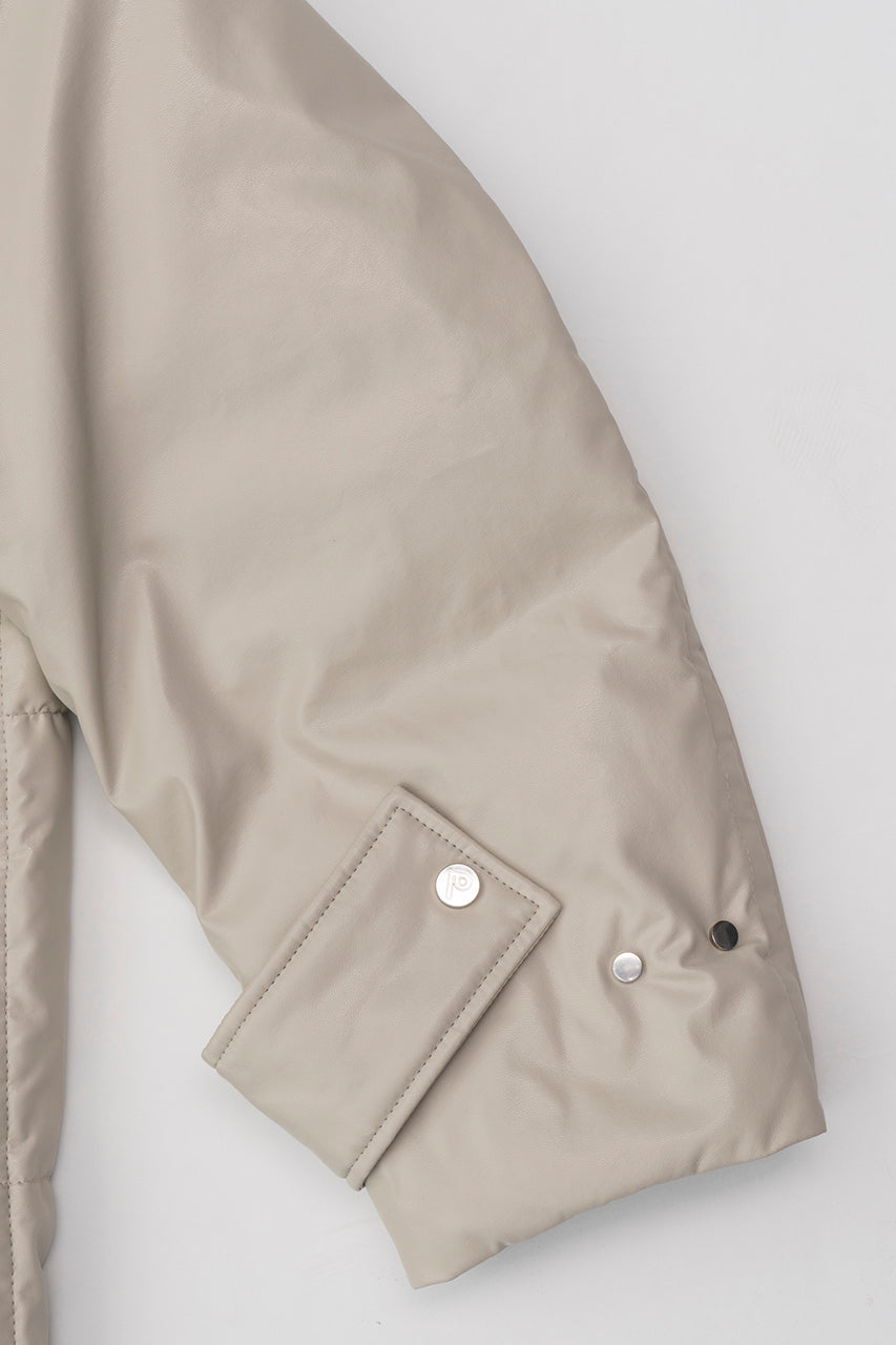 Vegan Leather Down Blouson