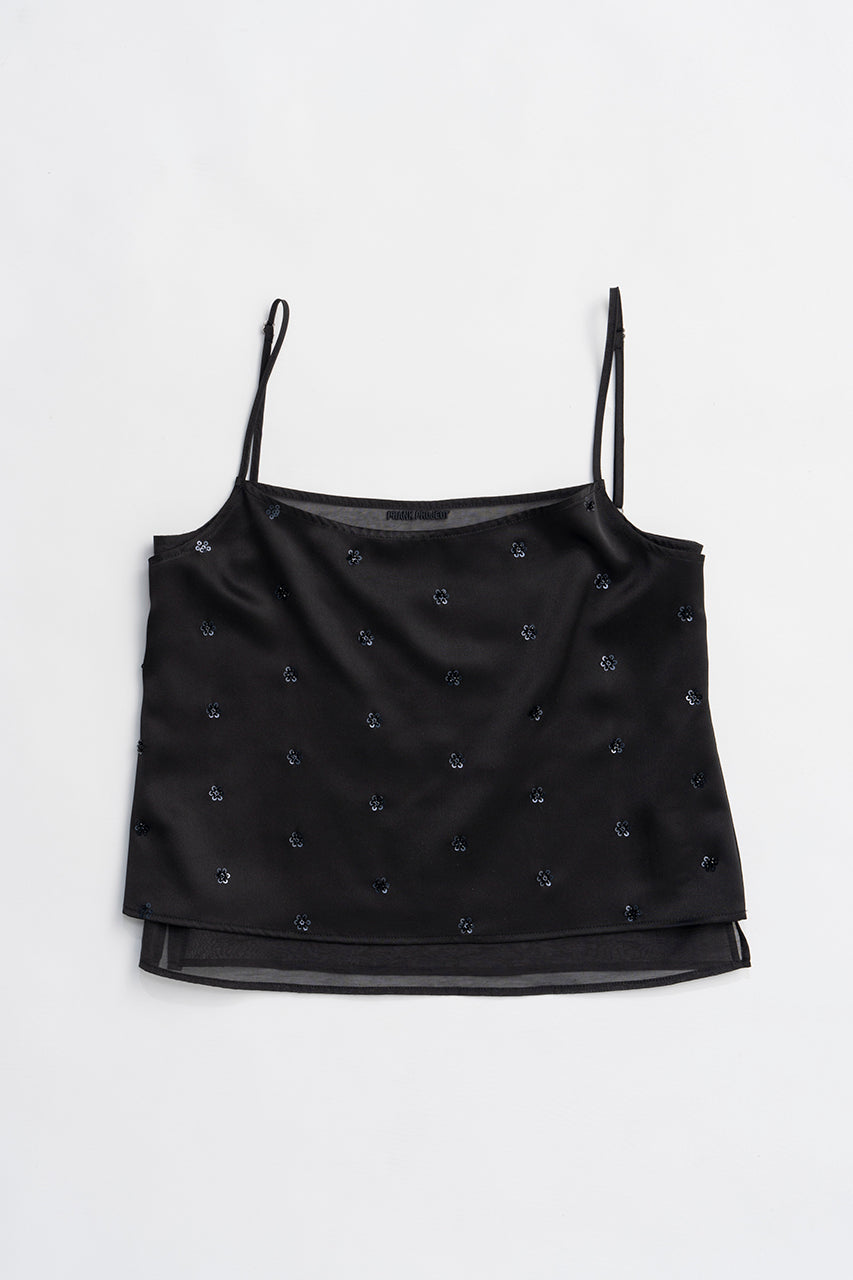 Flower Bejeweled Satin Bustier