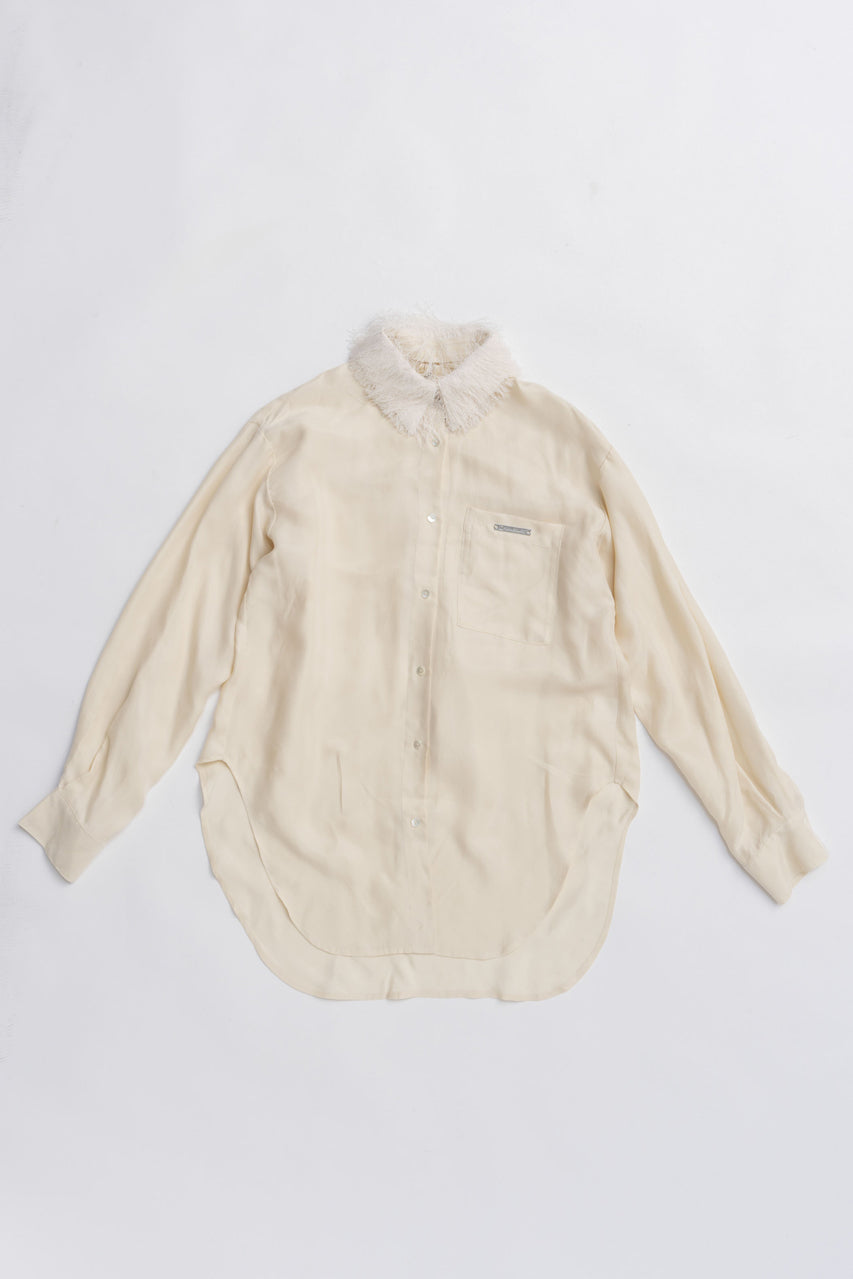 Feather Collar Shirt - 2025 AUTUMN