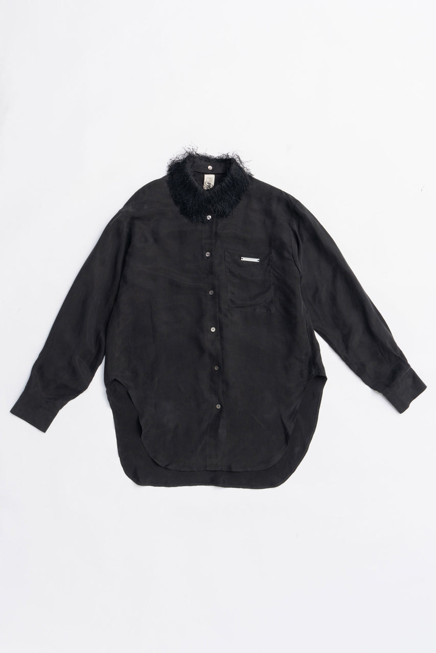 Feather Collar Shirt - 2025 AUTUMN