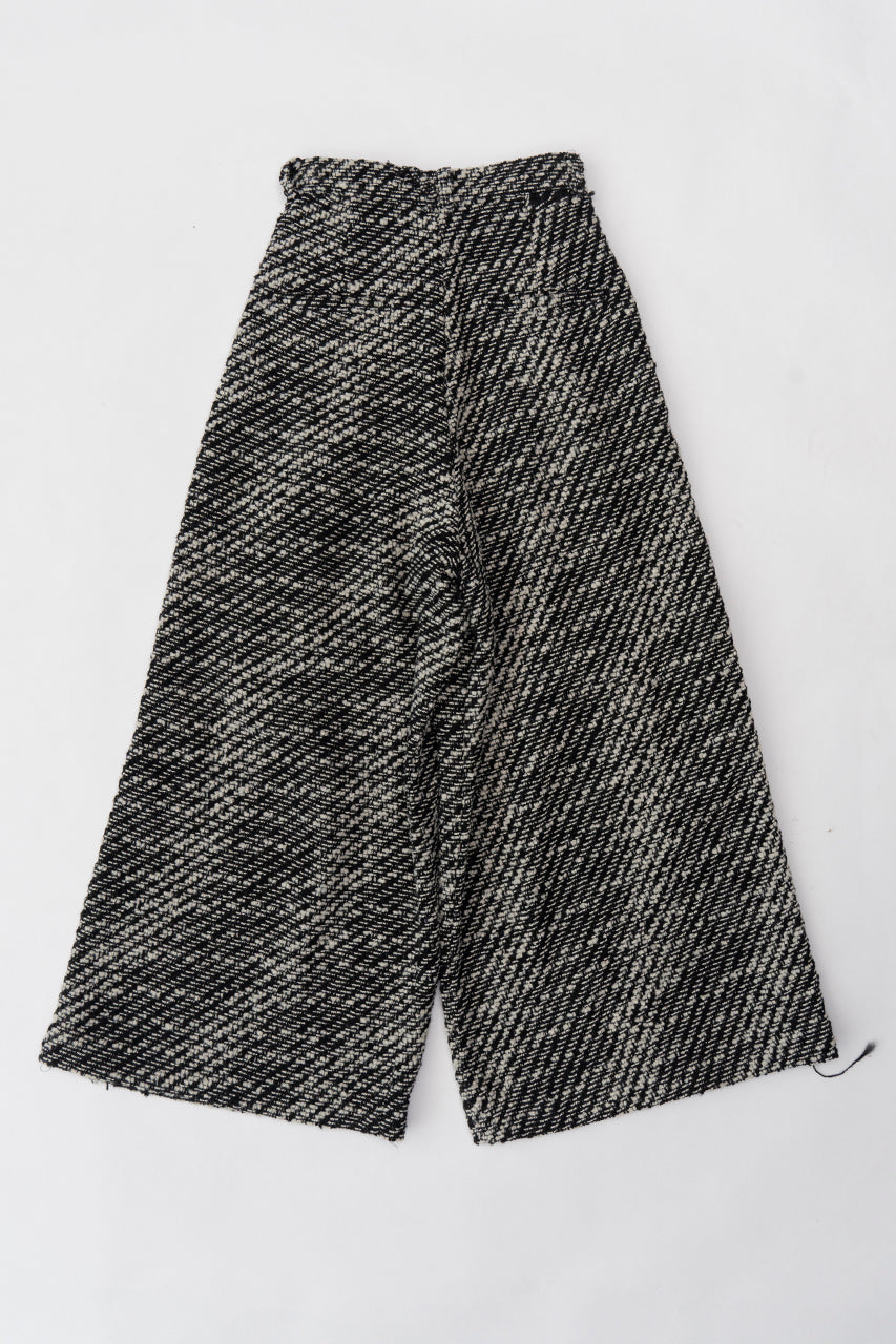 Tweed Damaged Volumenous Wide Pants
