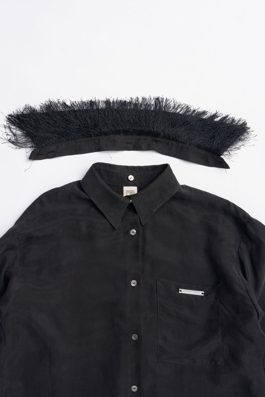 Feather Collar Shirt - 2025 AUTUMN