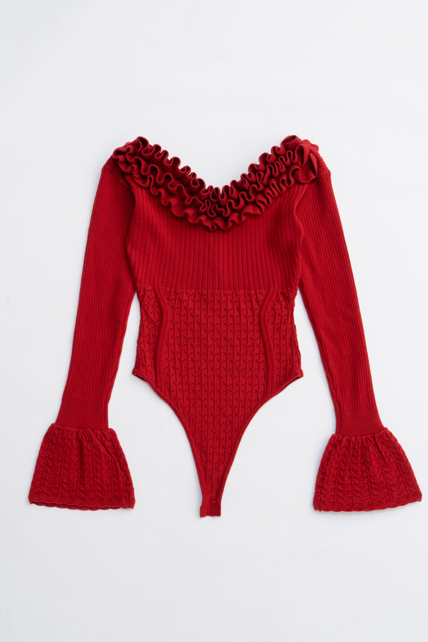 Frill Knit Bodysuit - 2025 AUTUMN