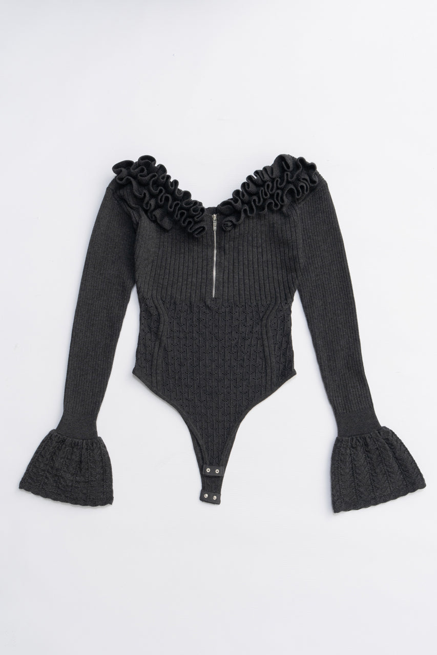 Frill Knit Bodysuit - 2025 AUTUMN
