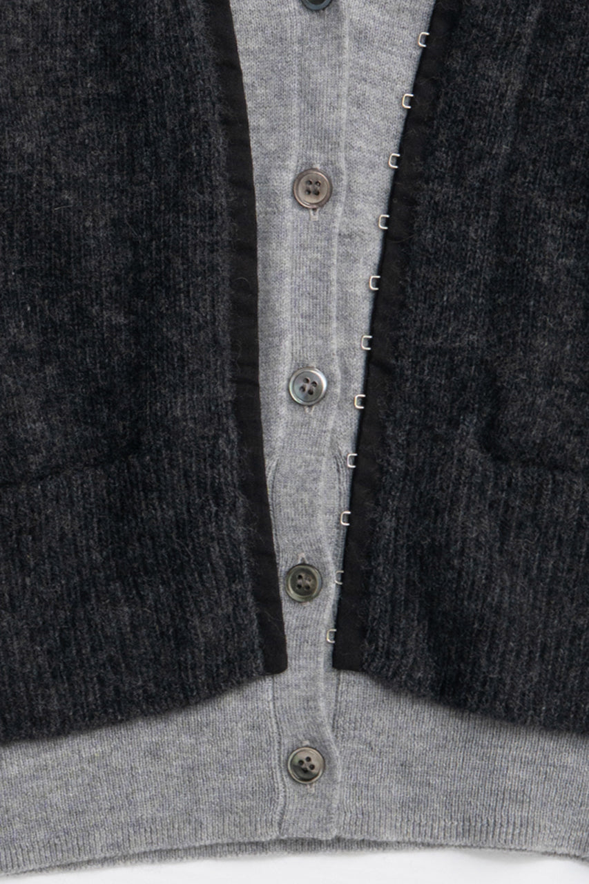 V-Neck Layered Cardigan - 2025 AUTUMN