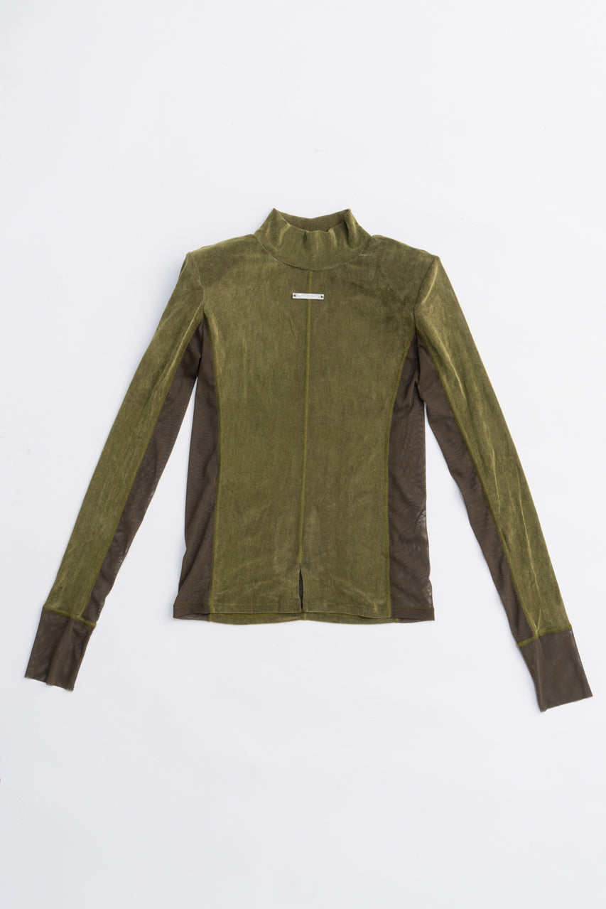 Velour Turtleneck Top - 2025 AUTUMN