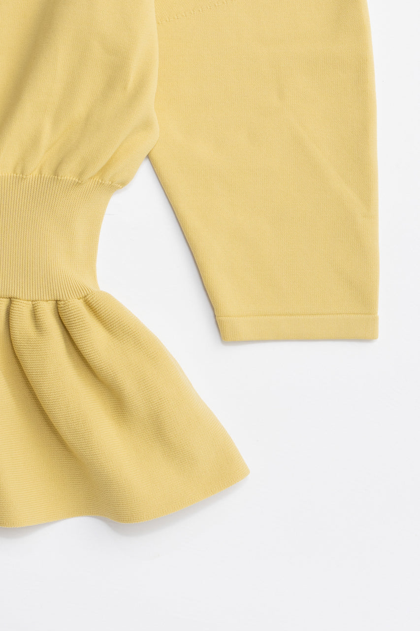 Cocoon Sleeve Peplum Knit Cardigan - 2025 AUTUMN