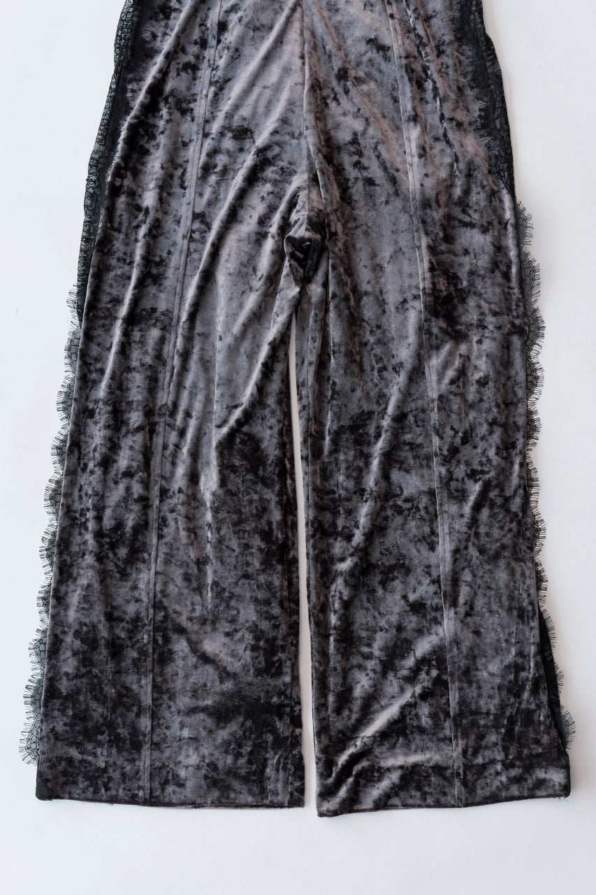 Side Lace Velour Jumpsuit