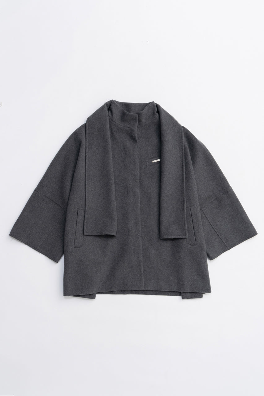 Poncho Coat with Scarf - 2025 AUTUMN