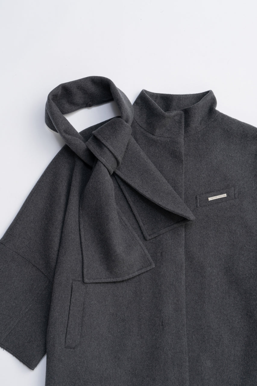 Poncho Coat with Scarf - 2025 AUTUMN