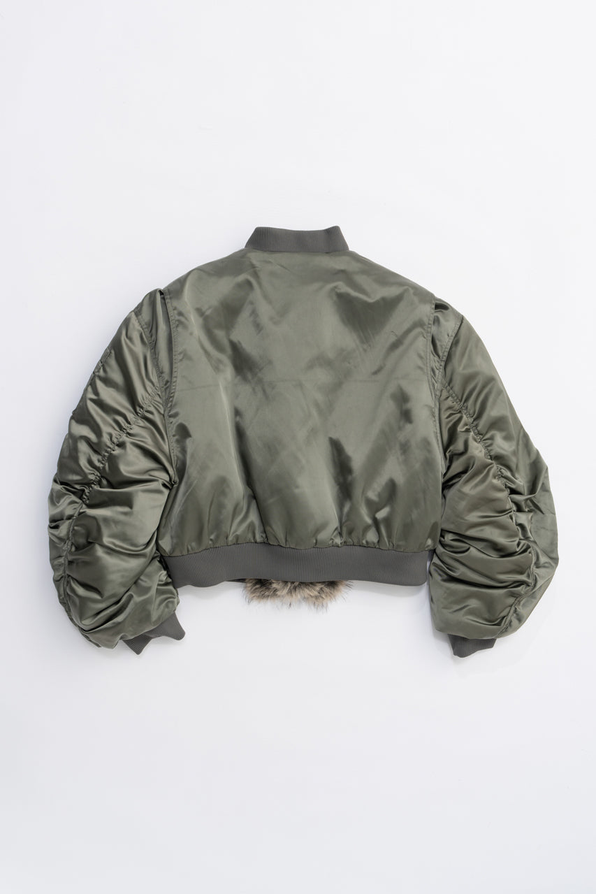 Reversible fur MA-1