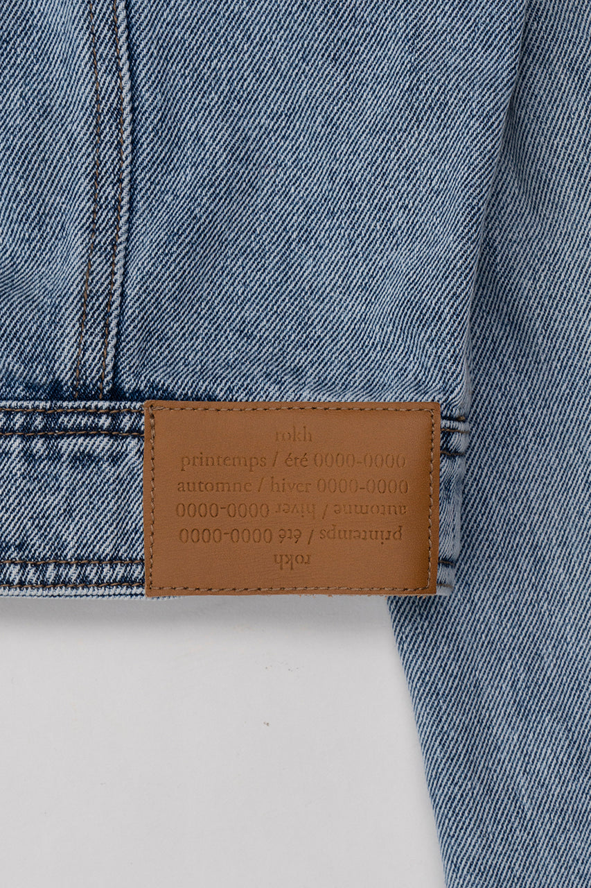 Asymmetric Neck Denim Jacket